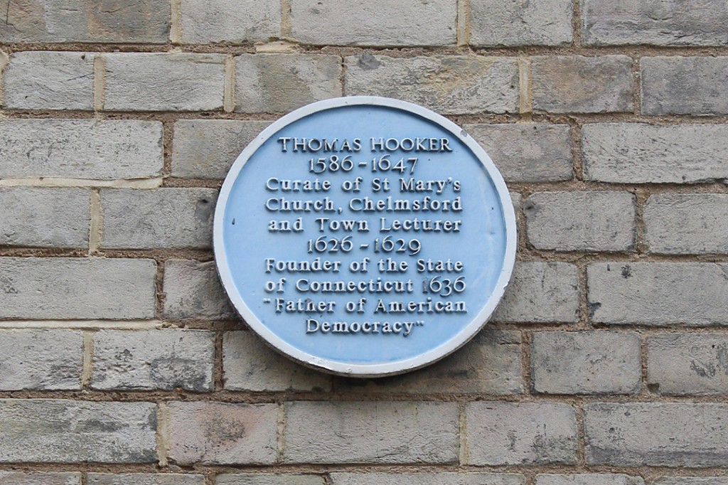 Thomas Hooker plaque Chelmsford