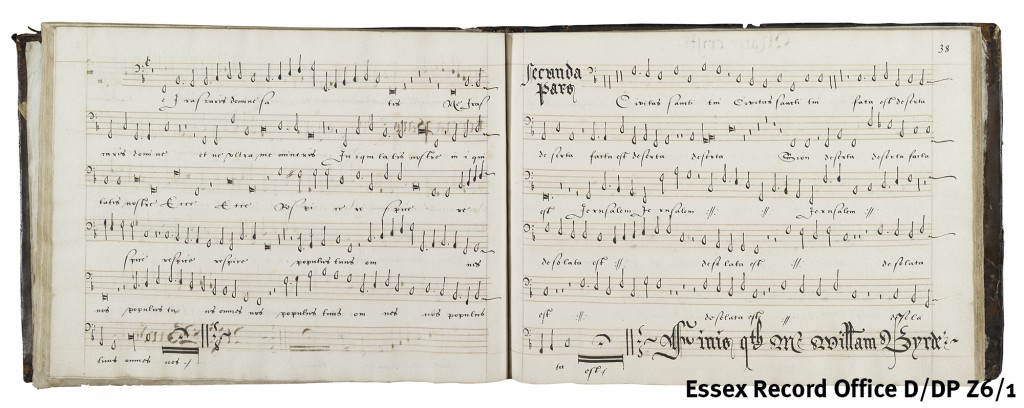 Part of William Byrd's motet Ne Irasc