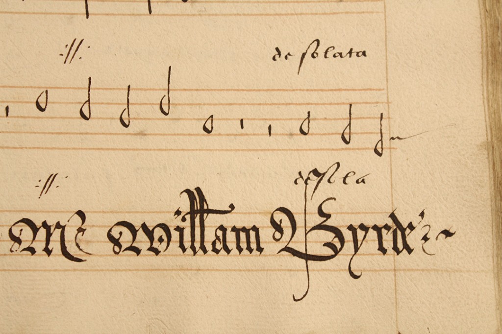 William Byrd's name at the end of the motet