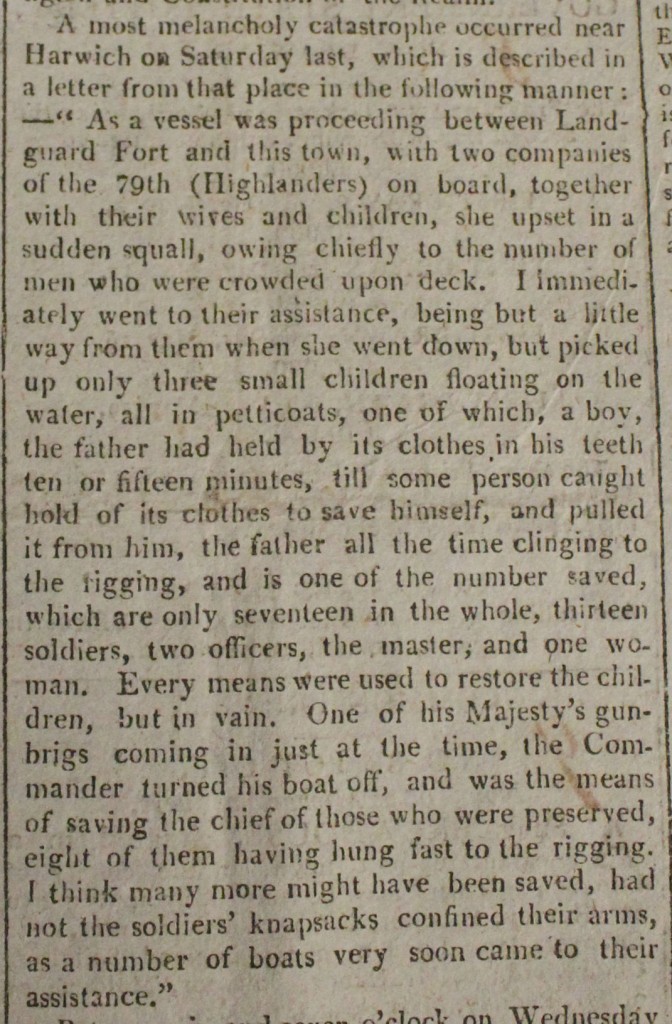 Chelmsford Chronicle 1807 crop