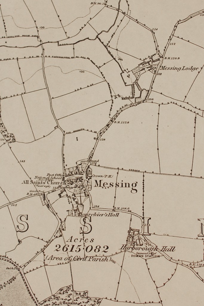 Ordnance Survey map of Messing, 1874