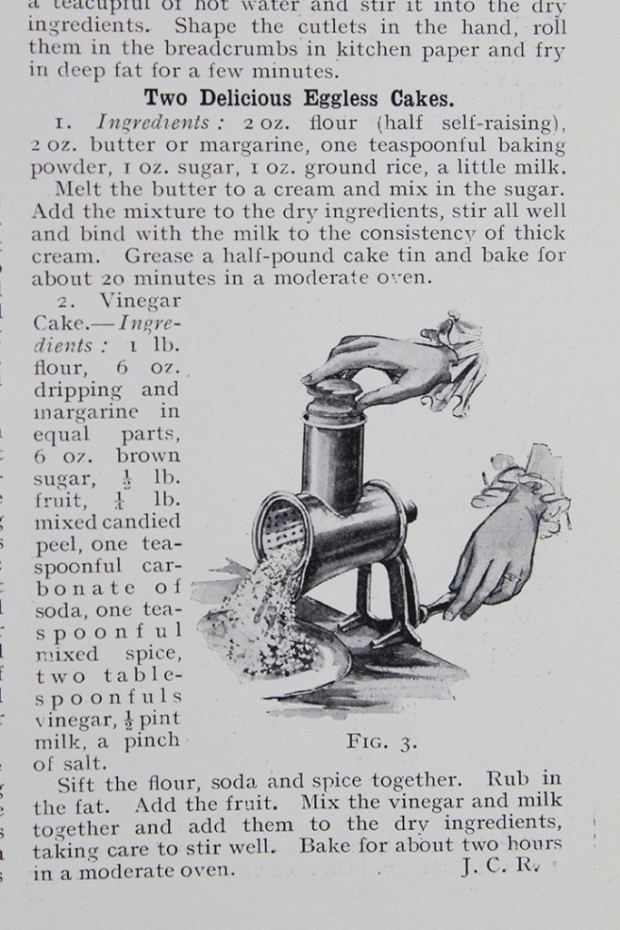 Recipes from the Woman's Page in an early 1918 GER magazine