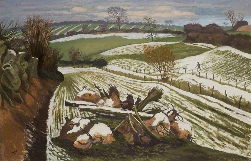Nash, John Northcote; Melting Snow at Wormingford; Southend Museums Service; http://www.artuk.org/artworks/melting-snow-at-wormingford-2708