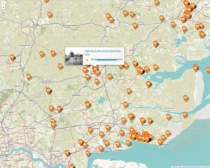 Screenshot of the Essex Sounds audio map