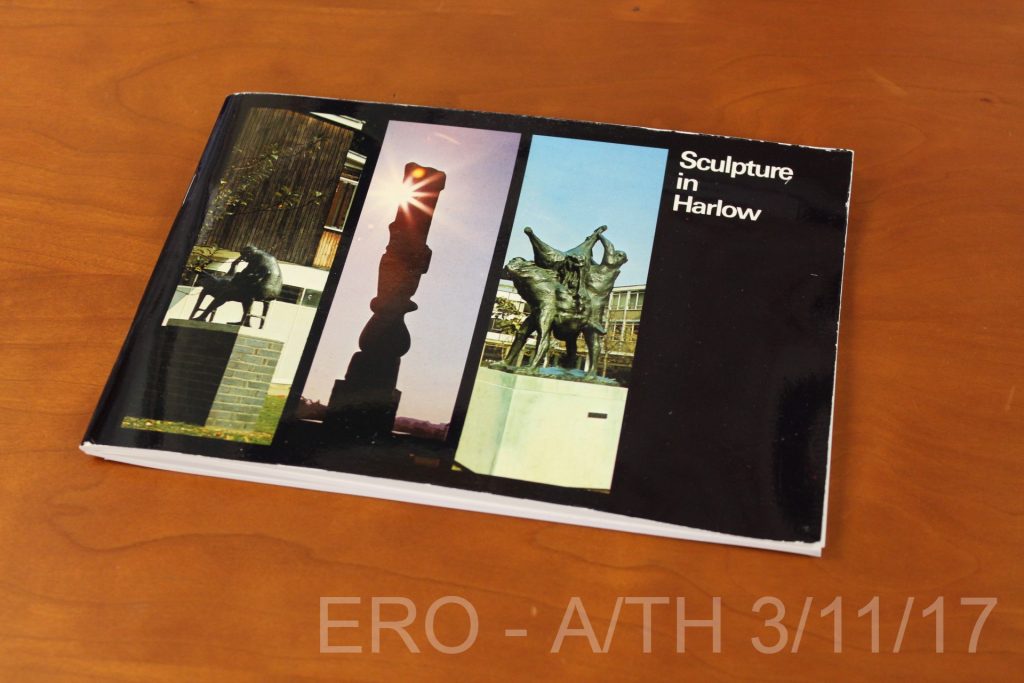 A/TH 3/11/17 - "Sculpture in Harlow" booklet, 1973.  Copyright Harlow Development Corporation. 